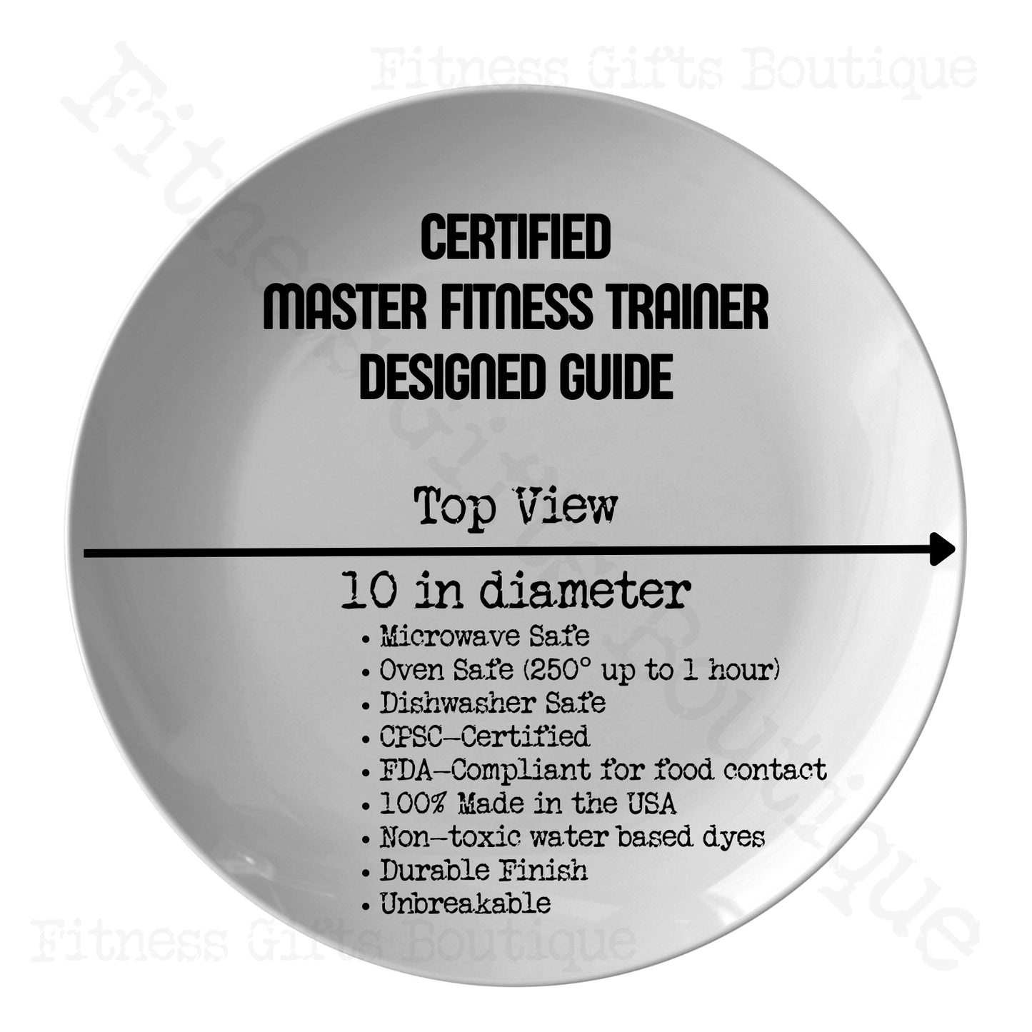 Diet Portion control dinner plate.  Fat loss portioning guide plate.