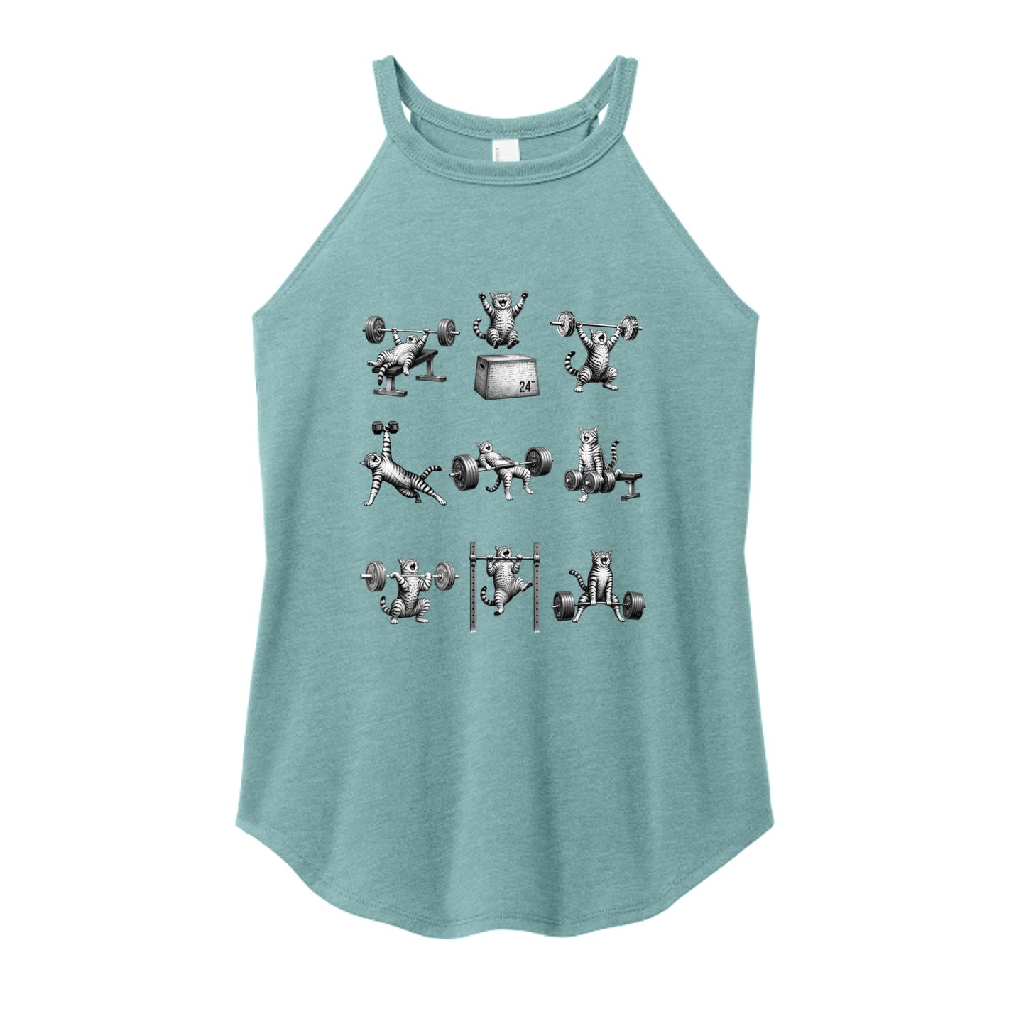 Heathered Eucalyptus Blue - DT137L - FRONT